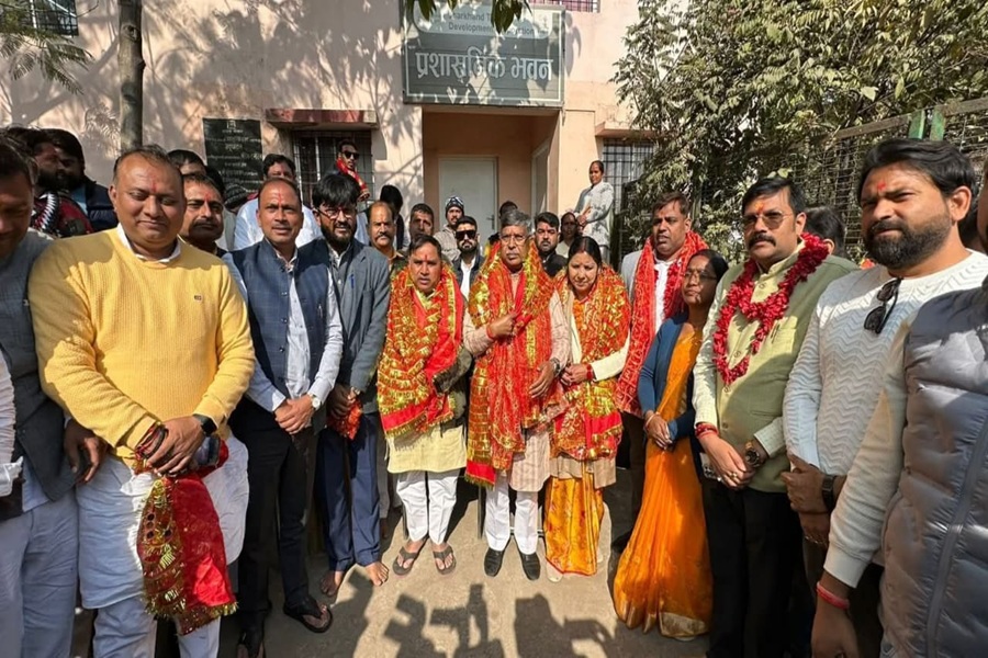 प्रदेश भाजपा अध्यक्ष बनने के बाद मां छिन्नमस्तिका मंदिर में पूजा-अर्चना